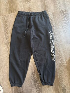 PINK Victoria's Secret Black Fleece Joggers